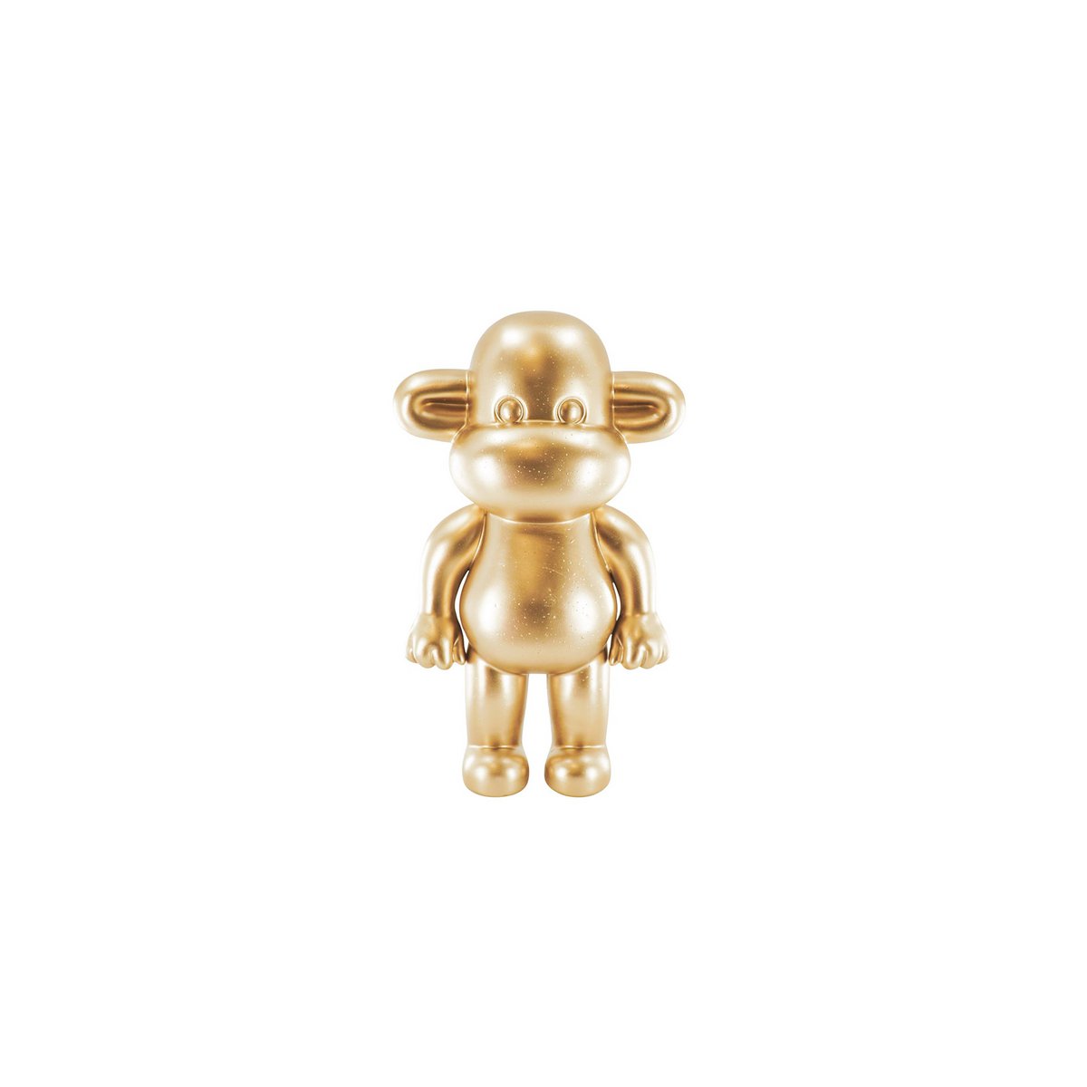 Ornament - Aap -Beeldje 'De Legende'- Polyresin - Goud - 20,5X13,5X35Cm