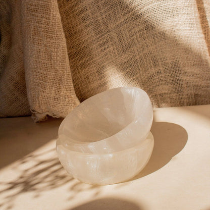 Selenite Kom Wit