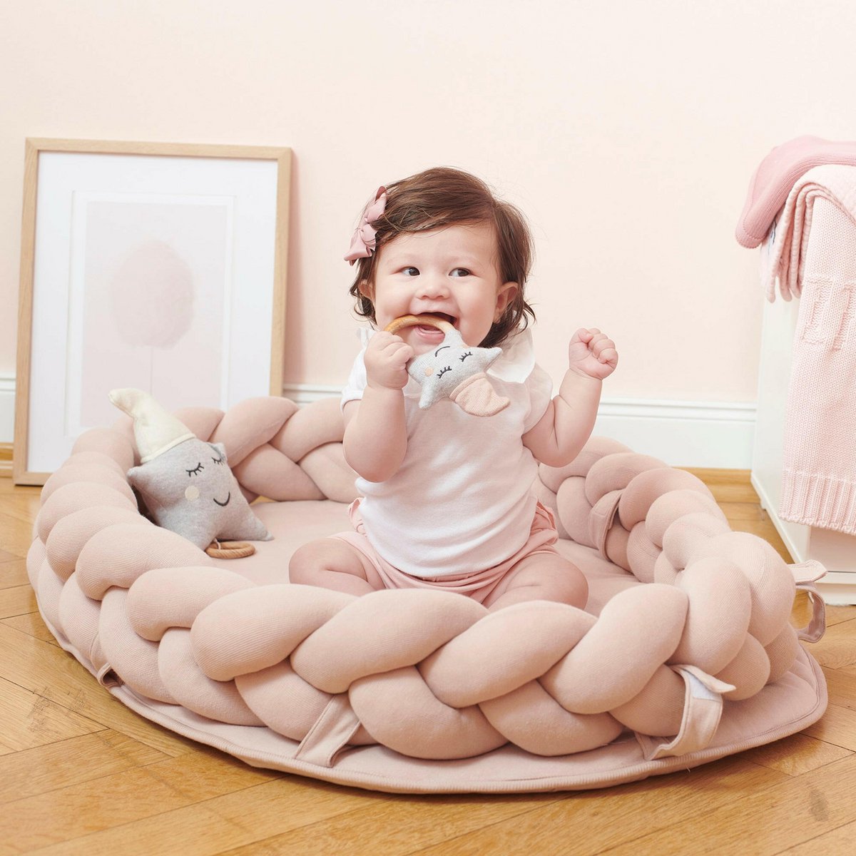 Babyset "Star" Muziekdoos + Rammelaar Roze