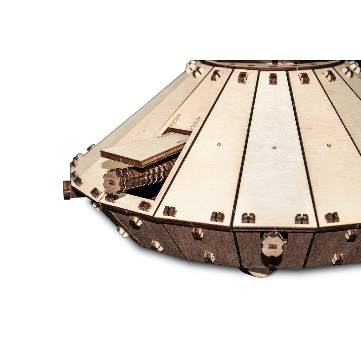 Eco Wood Art (Ewa) 3D Mechanische Puzzel, Da Vinci Tank, 716, 25,3X23,9X15,6Cm