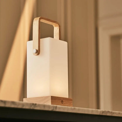 Harper Lichtbruine Houten Oplaadbare Lamp