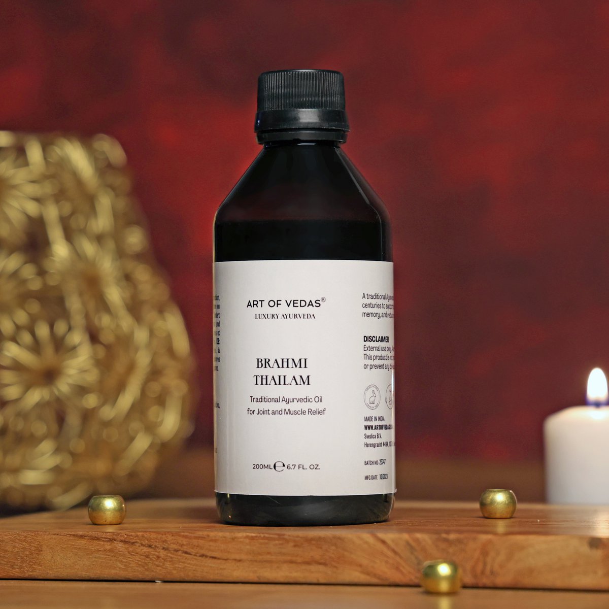 Brahmi Thailam | Kruidenhuid- En Hoofdmassageolie Voor Mentale Duidelijkheid En Haarvoeding