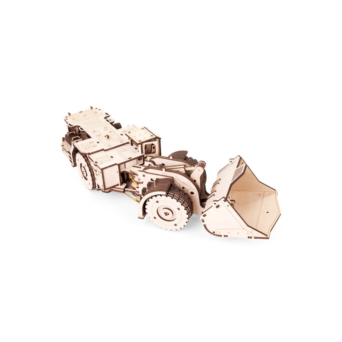 Eco Wood Art (Ewa) 3D Mechanische Houten Puzzel, Load-Haul-Dump Unit Moaz 4075, 4257, 49X11X13Cm