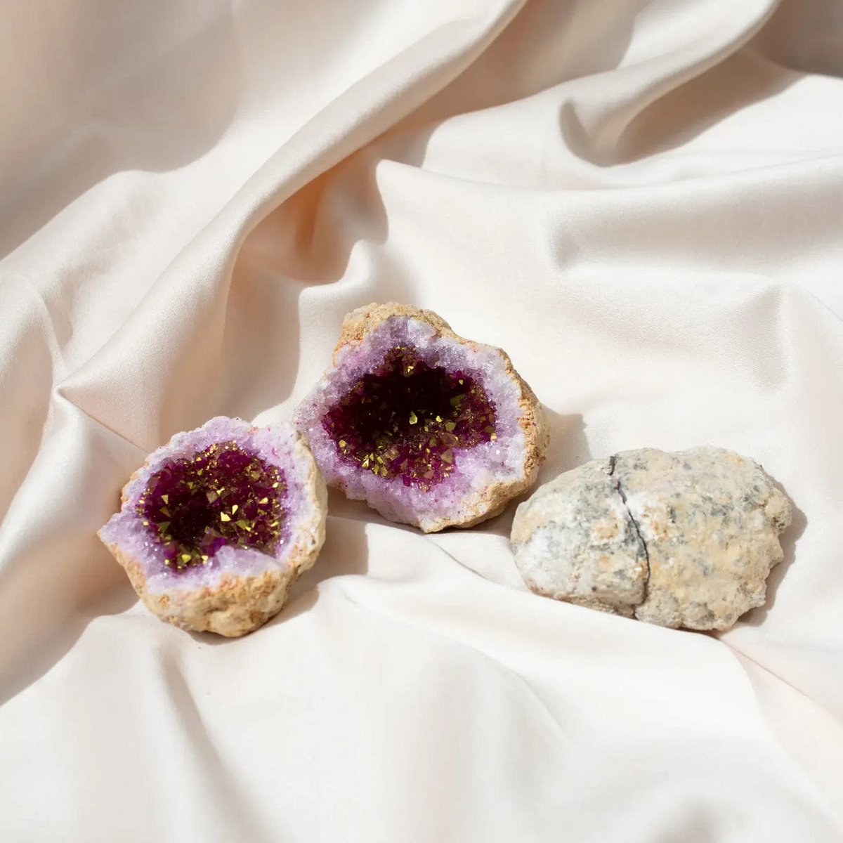 Geode Quartz Crystal Pink