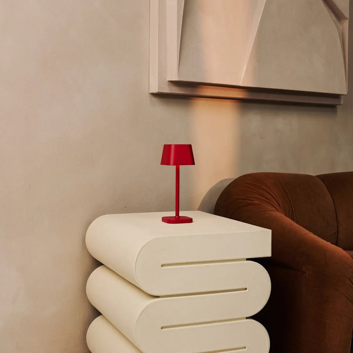 Ava Berry Rode Oplaadbare Tafellamp