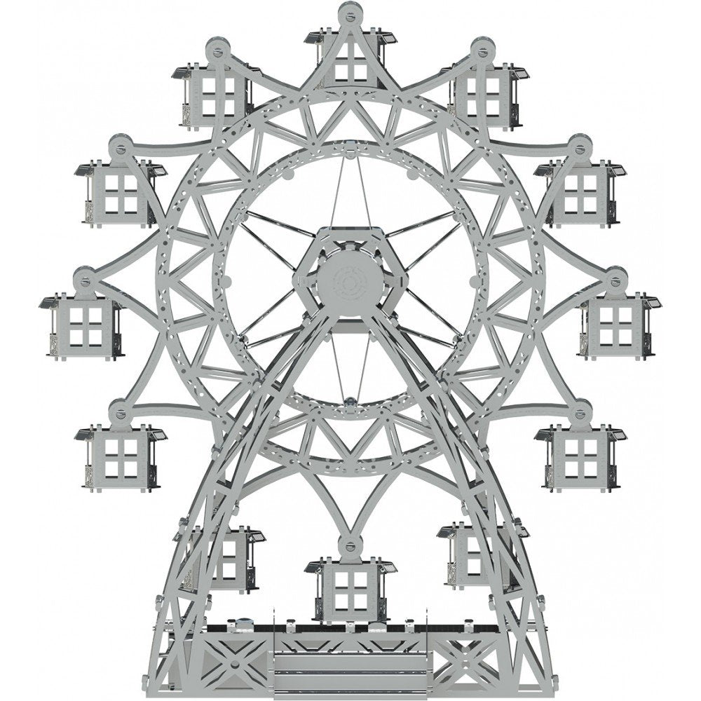 3D Metalen Bouwpakket, Amusement Ride, Metal Time, Mt033, 17X7,5X18Cm