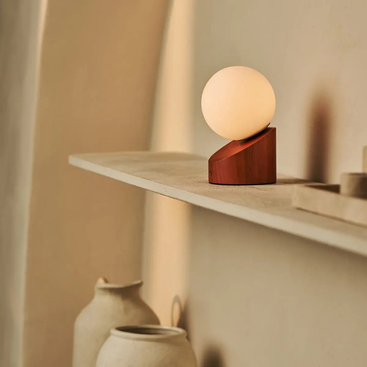Morris Kastanjebruine Oplaadbare Lamp