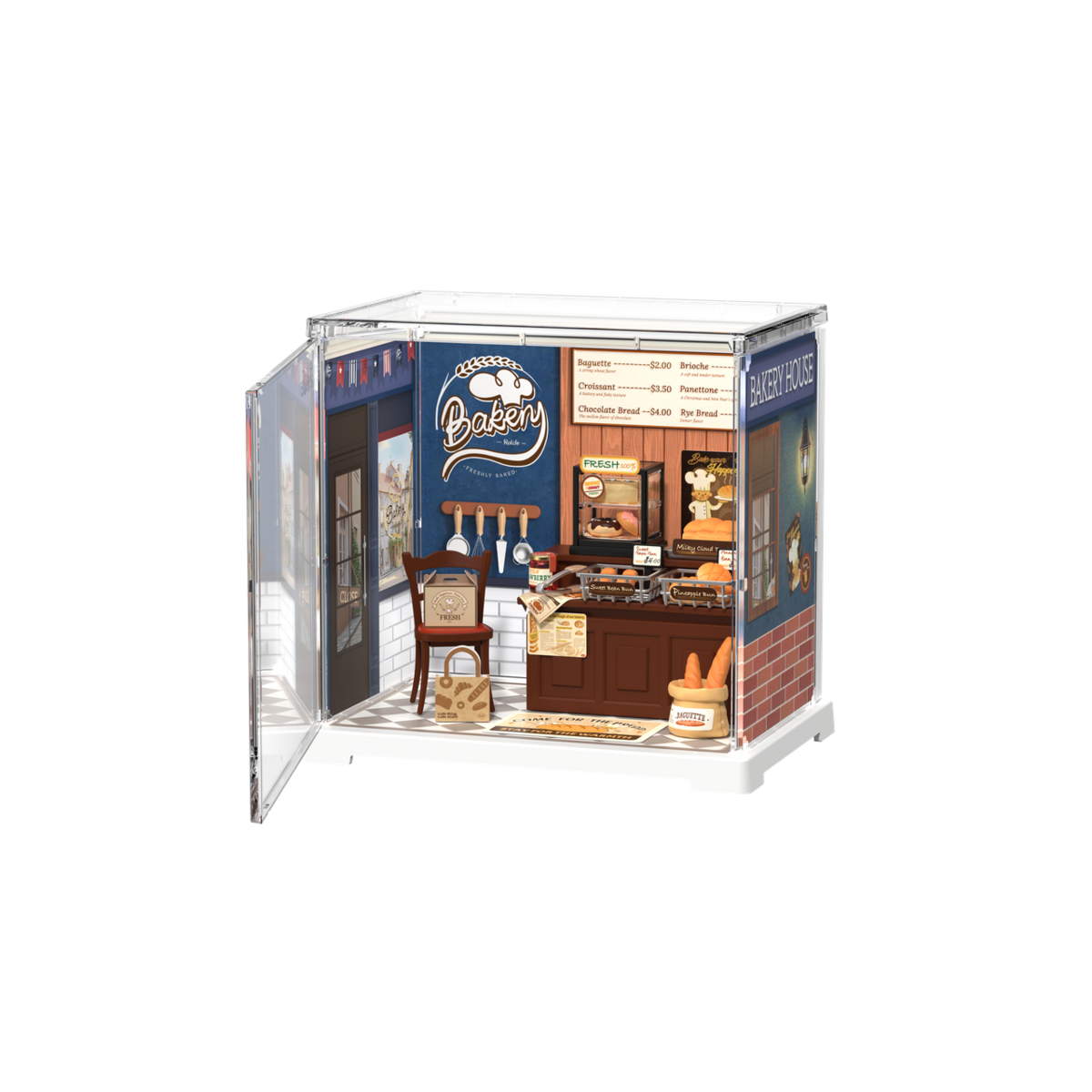 Robotime, Diy Huisje Buter Bakery House, Dws03B, 15,7X10,9X14,7Cm