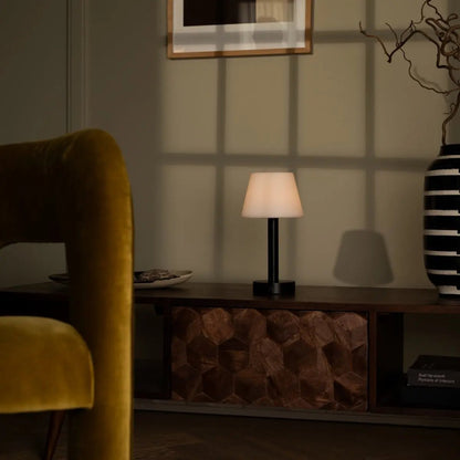 Zoë Zwarte Houten Oplaadbare Tafellamp