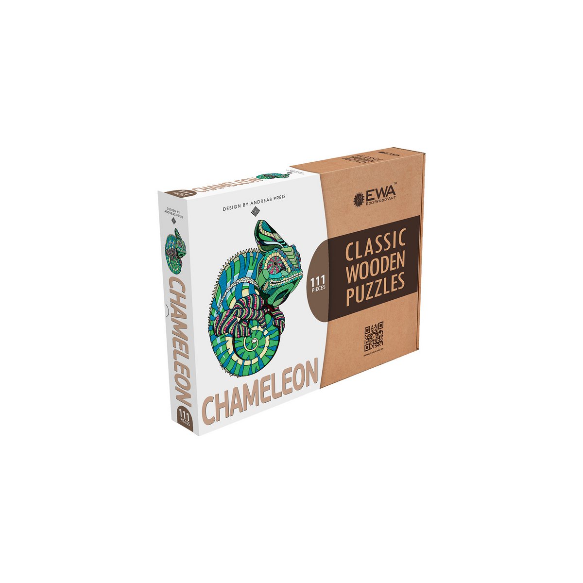 Eco Wood Art (Ewa) Houten Legpuzzel, Kameleon/ Chameleon, 1195, 37X28X0,5Cm Kartonbox