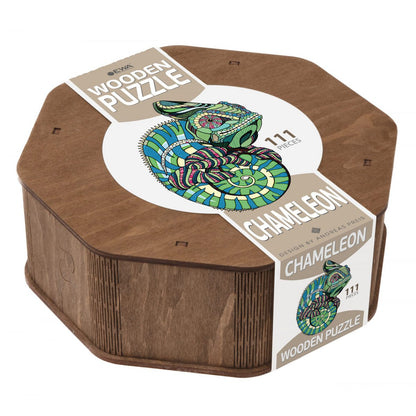 Eco Wood Art (Ewa) Houten Legpuzzel, Kameleon/ Chameleon, 1119, 37X28X0,5Cm Wooden Box