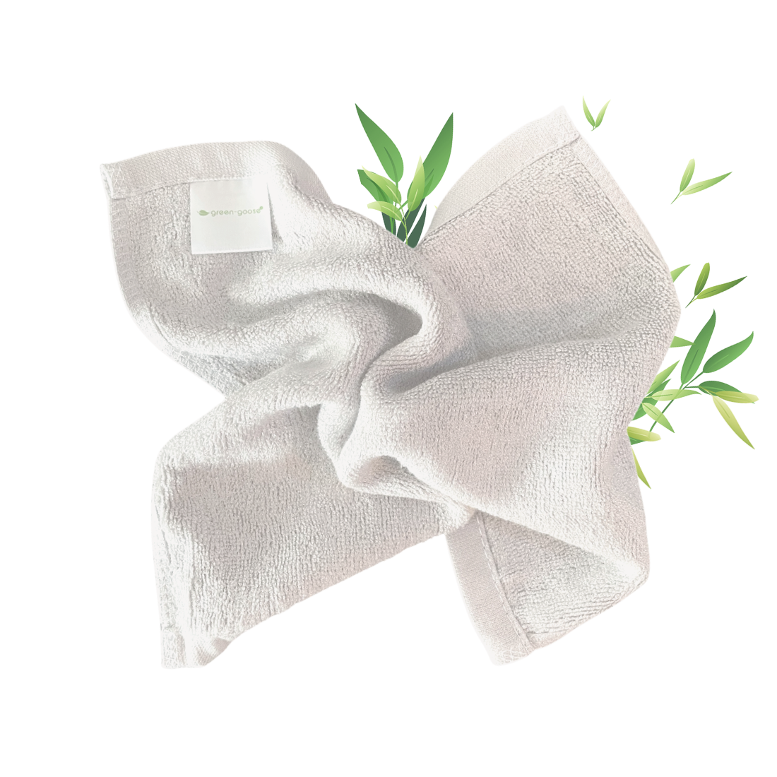 Green-Goose Bamboe Wasdoekjes - 6 Stuks - Wit - 80% Bamboe