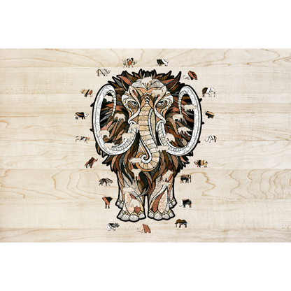 Eco Wood Art (Ewa) Houten Legpuzzel Mammoet/ Mastodon, 2208, Size L, 54X40X0,5Cm