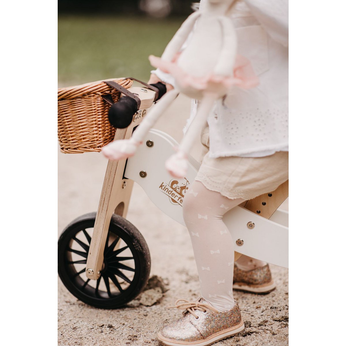 Kinderfeets 2-In-1 Houten Loopfiets & Driewieler Tiny Tot Plus - Wit
