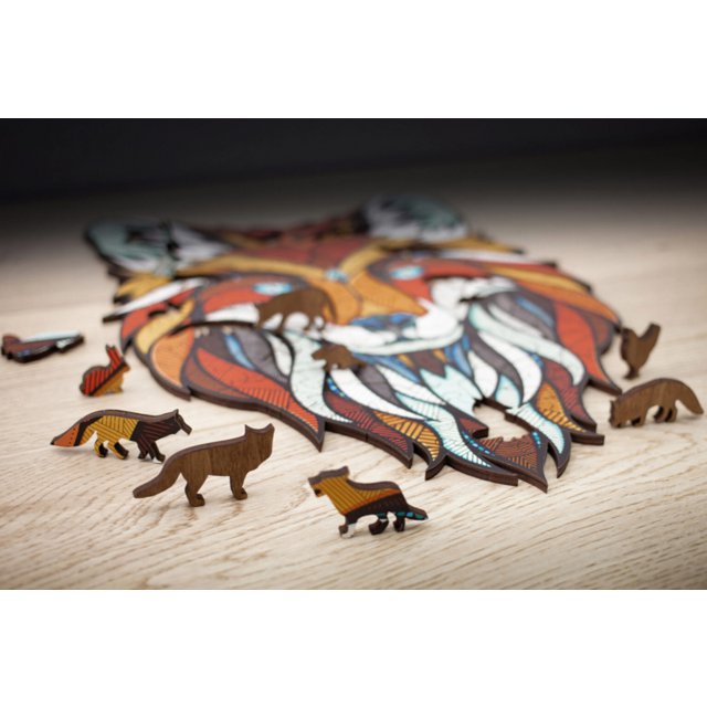 Eco Wood Art (Ewa) Houten Legpuzzel, Vos/ Fox, 1102, 31X28X0,5Cm Wooden Box