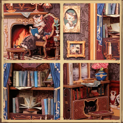 Cutebee, 3D Booknook, Count Cat's Study, Sd03B, 11,8X10X17Cm