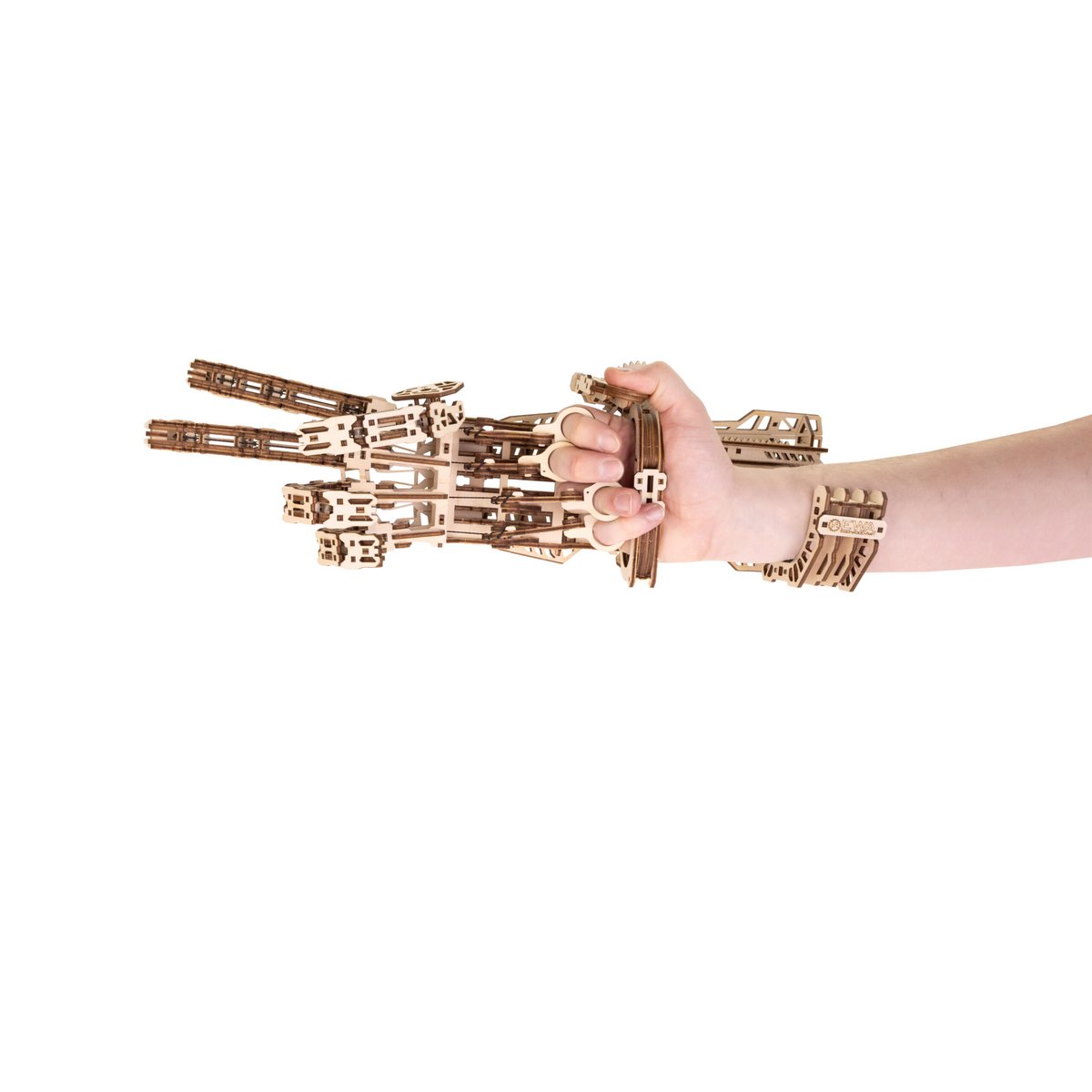 Eco Wood Art (Ewa) Diy 3D Mechanische Houten Puzzel, Cyber Hand, 4608, 20X12X46,2 Cm
