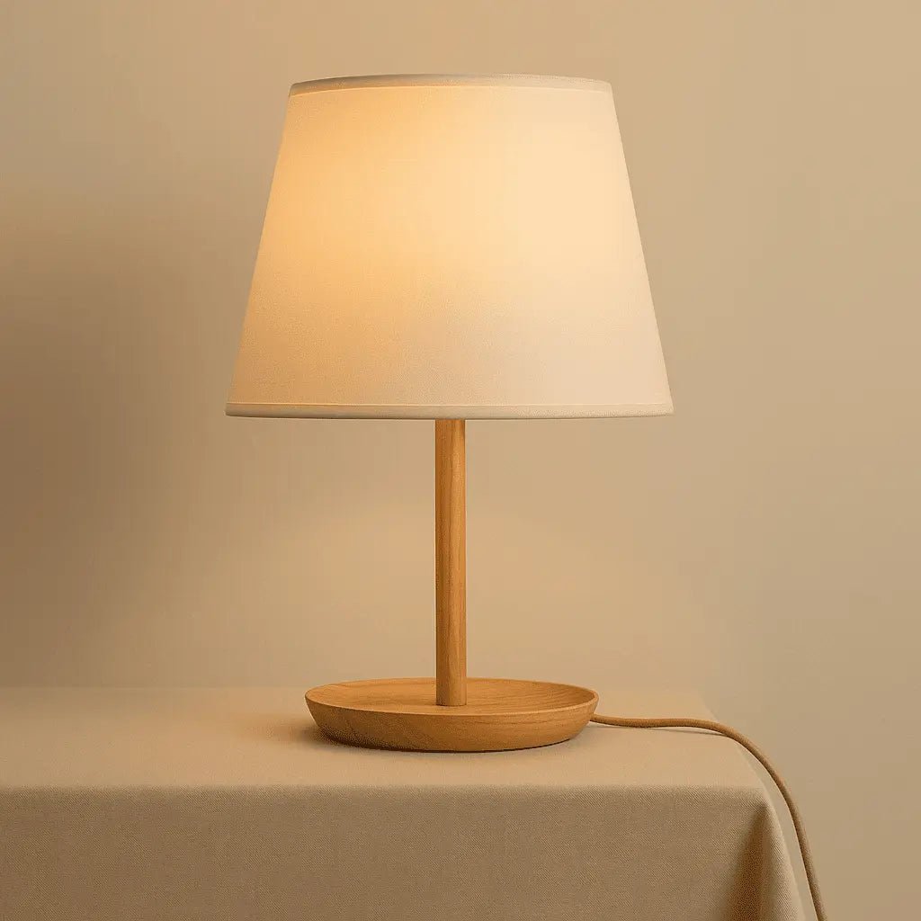 Emily Lichtbruine Houten Lamp