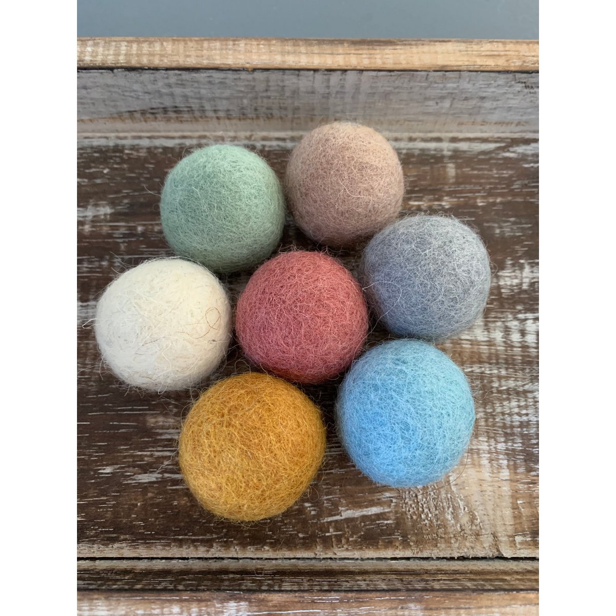 Earth Felt Balls 3.5Cm/7Pc