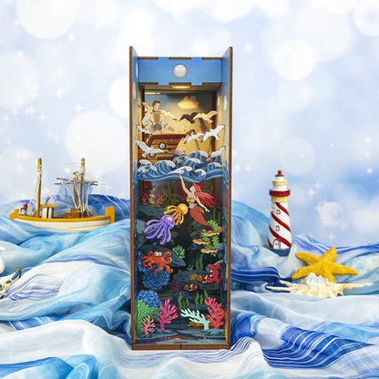 Tonecheer, Diy Book Nook, The Little Mermaid Bookend, Tq112, 18,2X8X24,5Cm