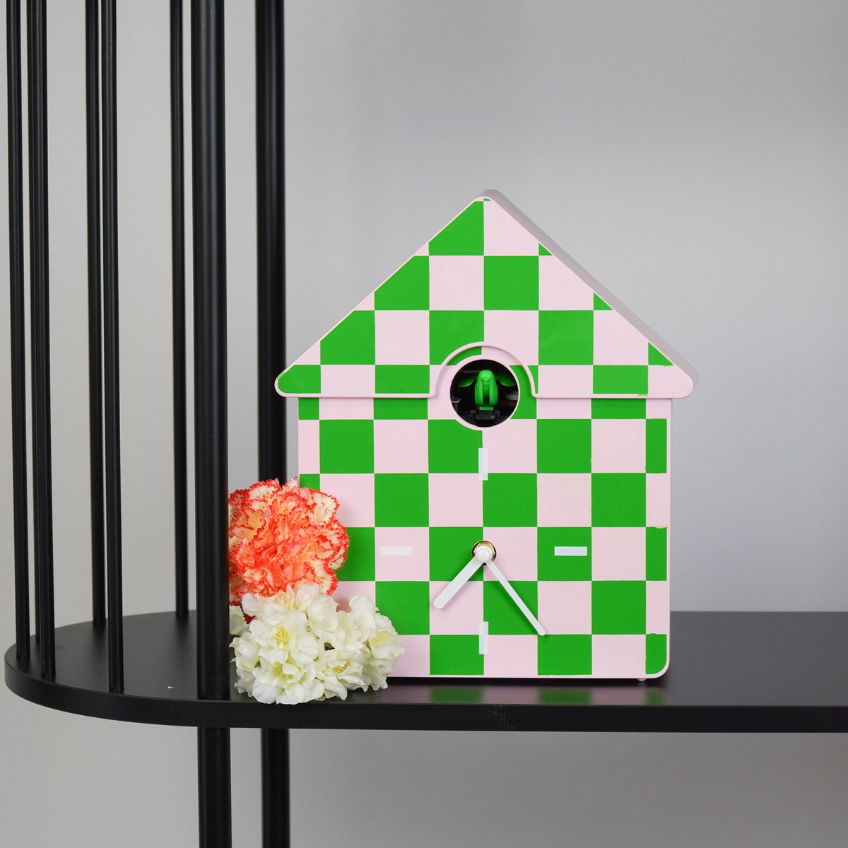 Klokklokkoekjeskoekoekpatroon- Green/Roze- 24X27X9Cm