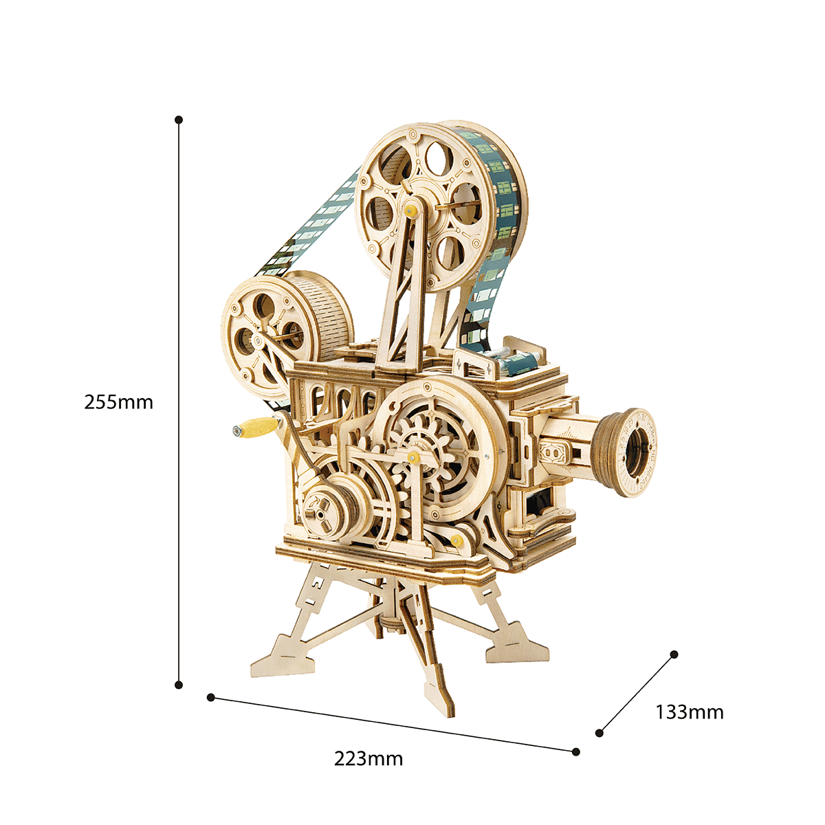 Robotime, Houten Puzzel 3D Vitascope/Movieprojector, Lk601, 25,5X13,3X22,3Cm