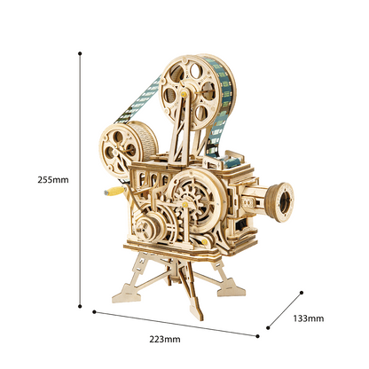 Robotime, Houten Puzzel 3D Vitascope/Movieprojector, Lk601, 25,5X13,3X22,3Cm