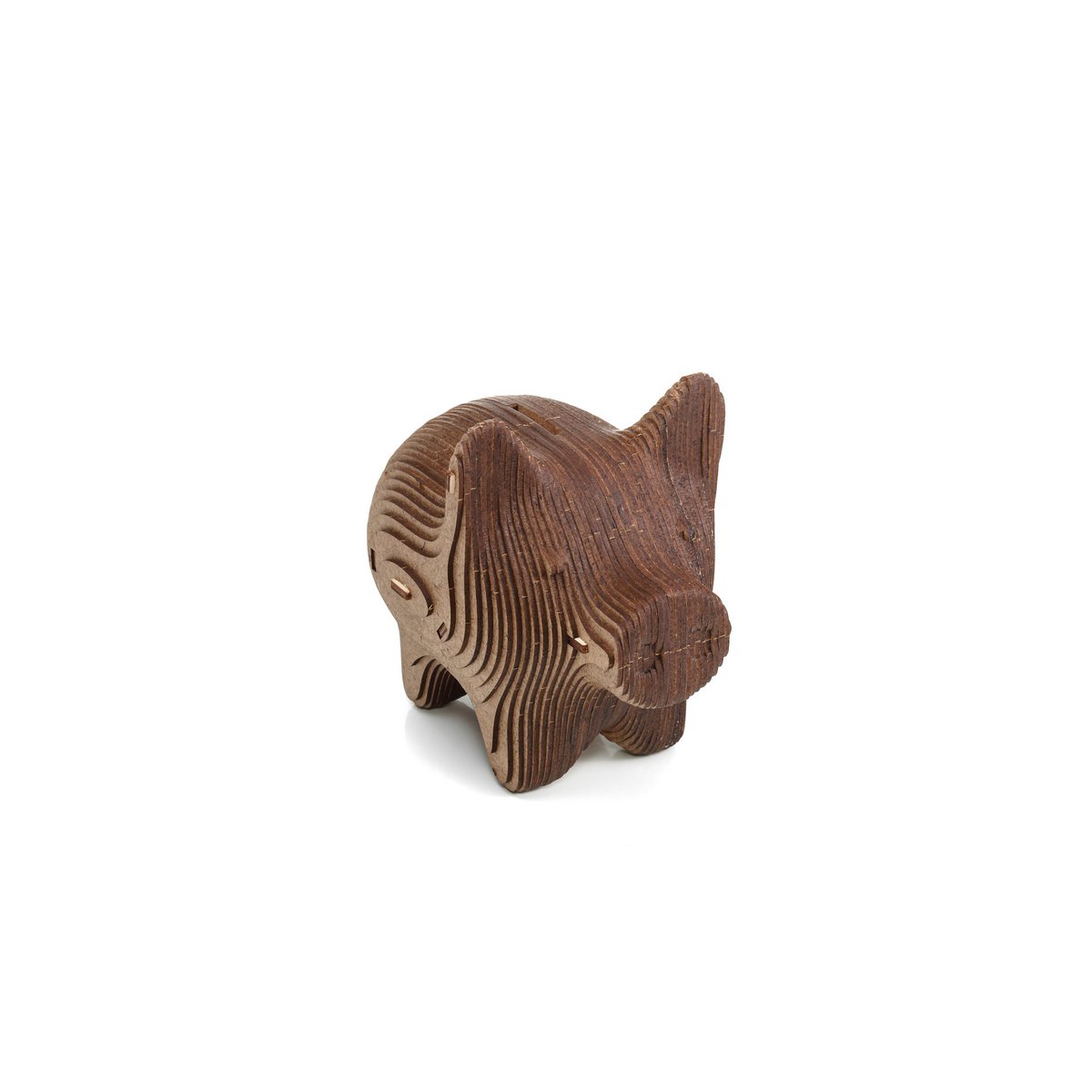 Eco Wood Art (Ewa) 3D Houten Bouwset Spaarpot Varkentje/Pig, 3779, 16,3X10,4X13,9Cm