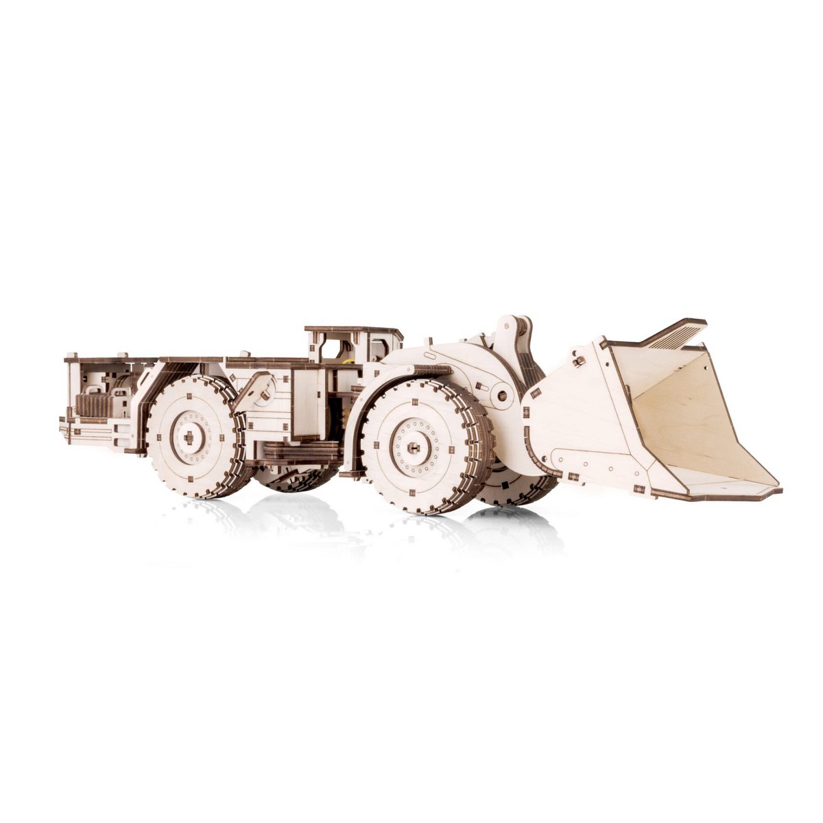 Eco Wood Art (Ewa) 3D Mechanische Houten Puzzel, Load-Haul-Dump Unit Moaz 4075, 4257, 49X11X13Cm