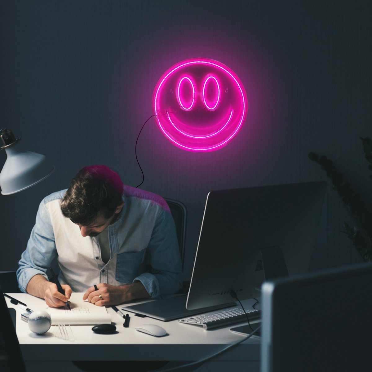 Mad Monkey - Smiley-Gezicht Lampe