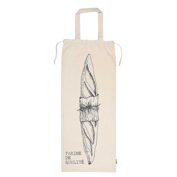 Green-Goose Katoenen Broodzak Xxl - 27X70 Cm - Creme