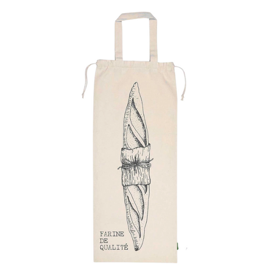 Green-Goose Katoenen Broodzak Xxl - 27X70 Cm - Creme