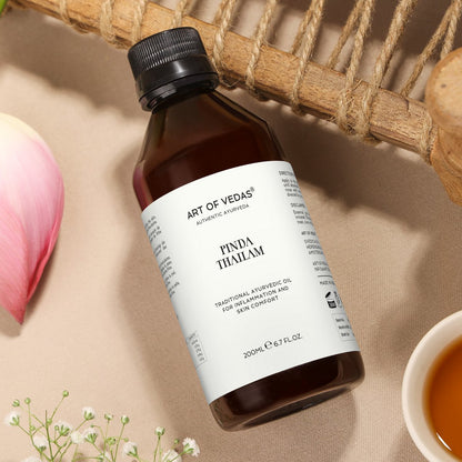 Pinda Thailam 200Ml | Traditionele Kruidenolie Voor Gezamenlijk Ongemak, Ontsteking En Pitta -Balans