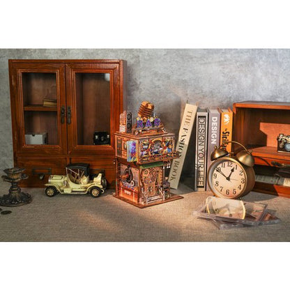 Tonecheer, Diy 3D Houten Puzzel Desk Bin, Punk Bar, Tq183,15X14X25Cm