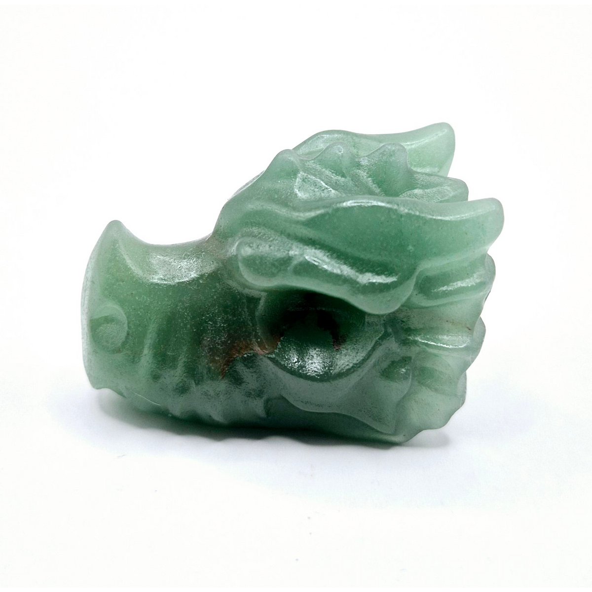 Draken Schedel Van Edelsteen (4 Cm) - Groene Aventurijn Dragon Skull