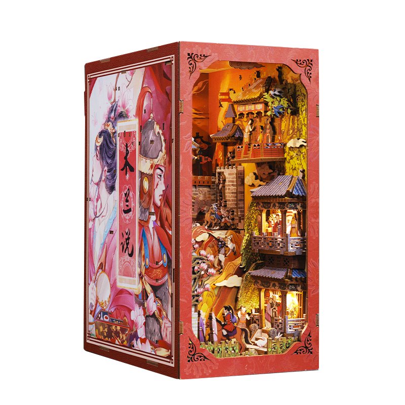 Cutebee, Diy Booknook, The Legend Of Mulan, Ek02B, 18X11X23Cm