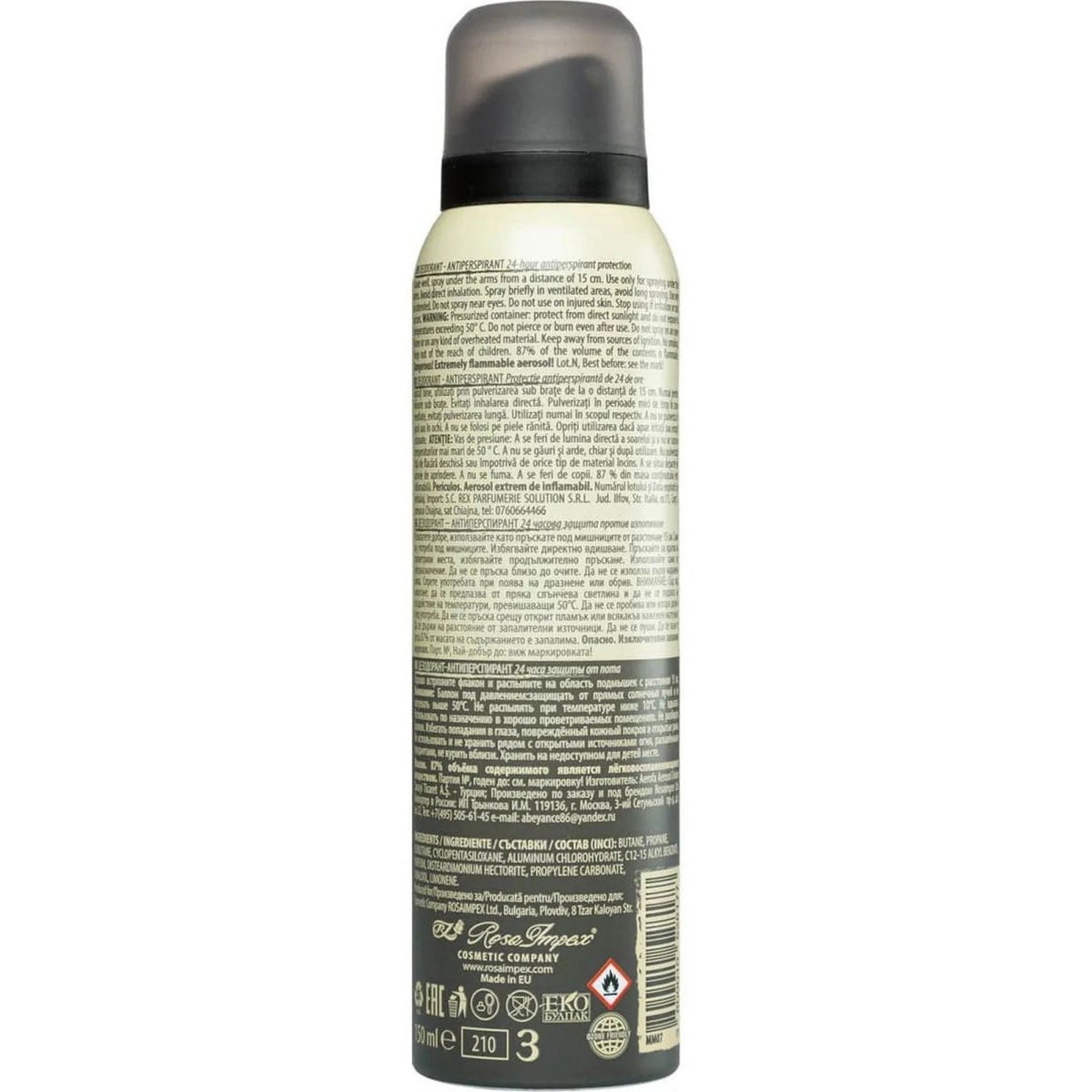 Men's Master Deodorant 24 Uur Bescherming – 150Ml
