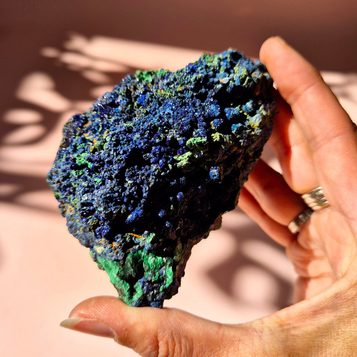 Xl Druzy Zeldzame Azuriet-Malachiet Ruwe Schitterende Edelsteen #9 424Gram – Sprankelende Natuurlijke Kracht