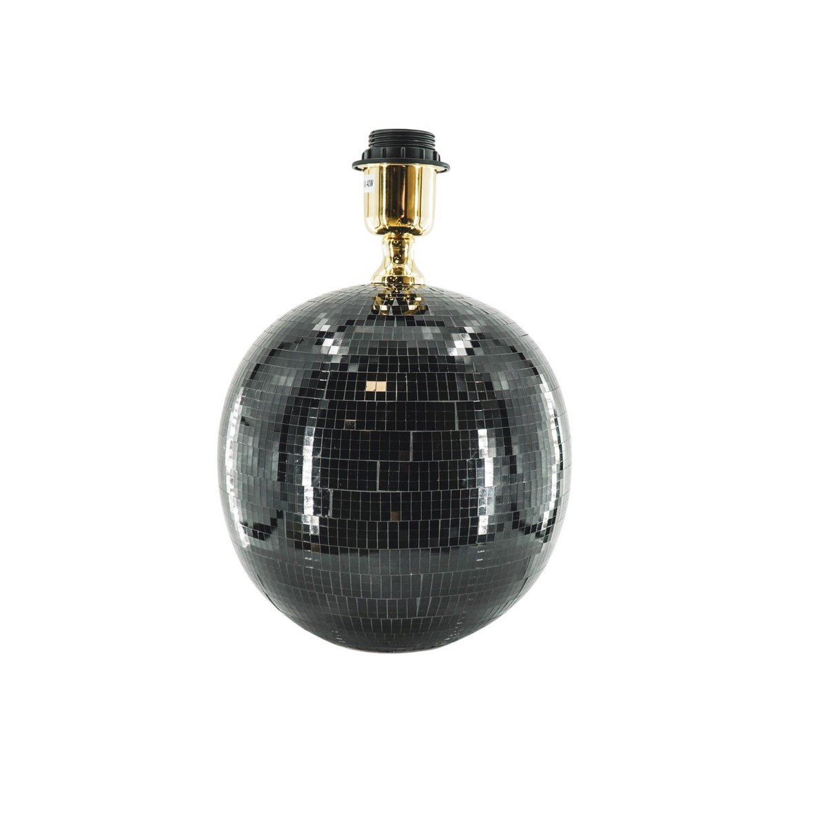 Lamp - Disco Ball -Glas - Zwart - 20X20X20Cm