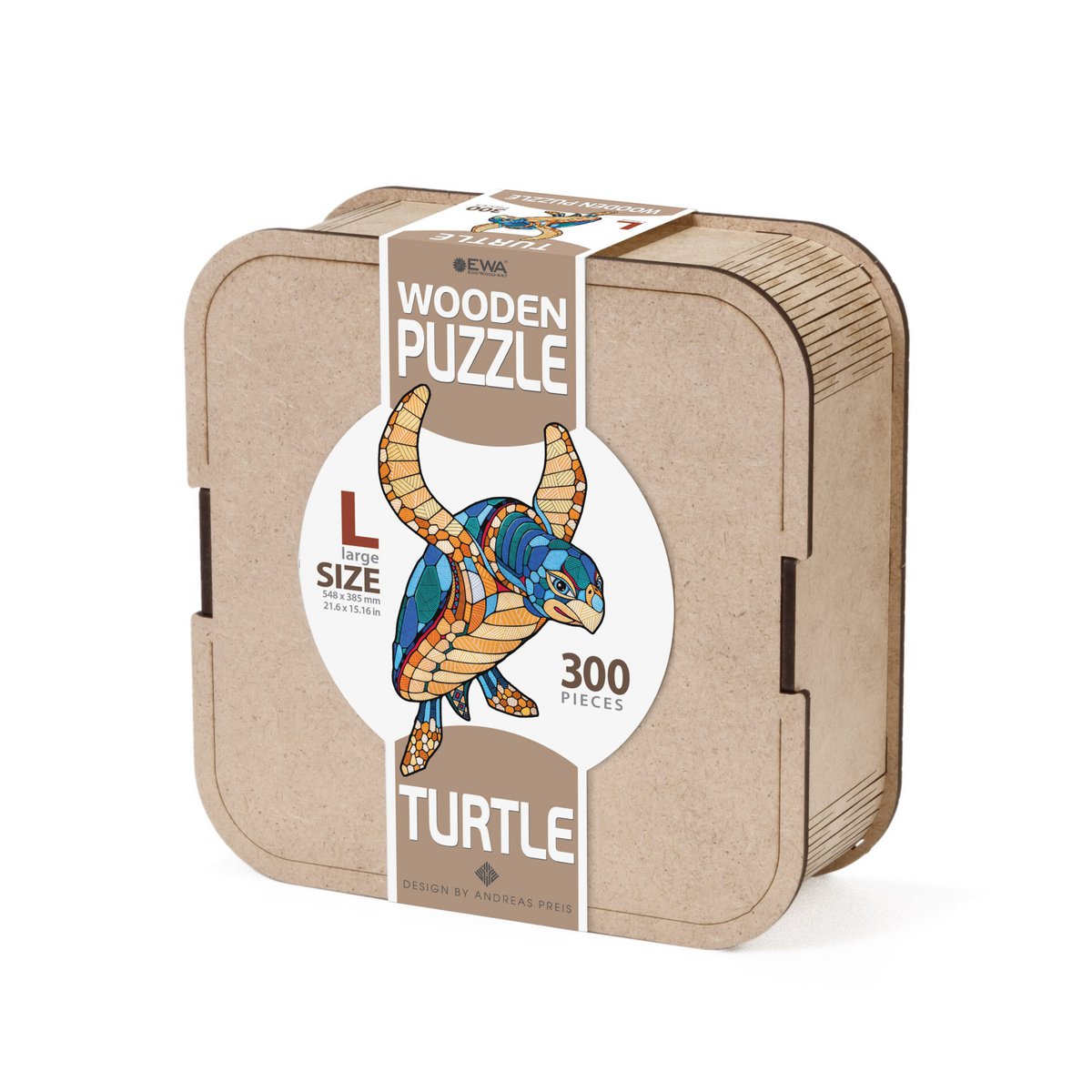 Eco Wood Art (Ewa) Houten Legpuzzel Schildpad/ Turtle Size L, 2239, 54,8X38,8X0,5Cm