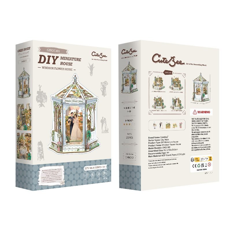 Cutebee, Diy Huisje, Windsors Flower House, Ghgc401, 19,1X17,6X21,5Cm