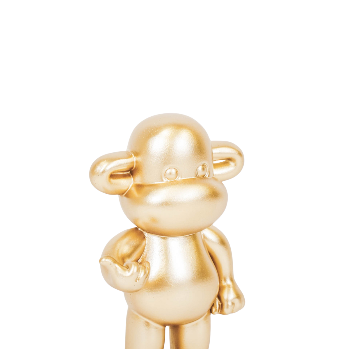 Ornament - Hang Losse Aap Beeldje 'De Legende' - Polyresin - Goud - 11X7X19Cm