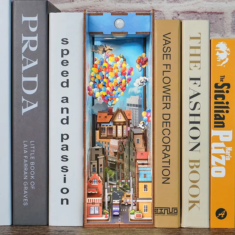 Tonecheer, Diy Book Nook, Travel With The Wind Bookend, Tq126, 18,2X8X24,5Cm