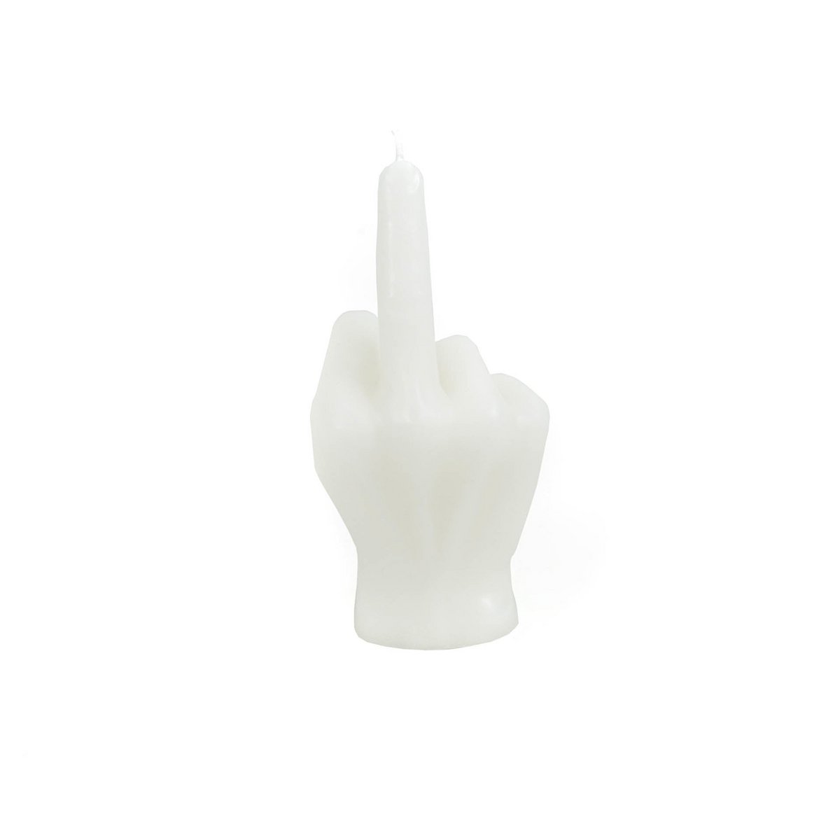 Kaarsen -Middle Vinger - Wax -Wit - 310 Gram - 10X9X17Cm