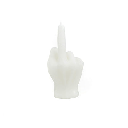Kaarsen -Middle Vinger - Wax -Wit - 310 Gram - 10X9X17Cm