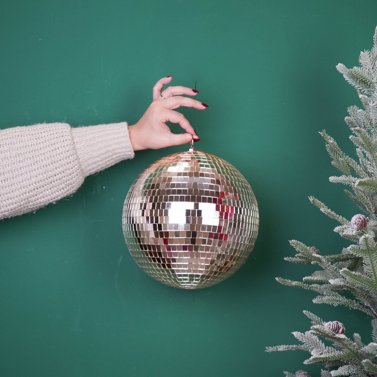 Kerstdecoratie - Kersthanger - Discobal - Schuim - Goud - 25X25X25Cm