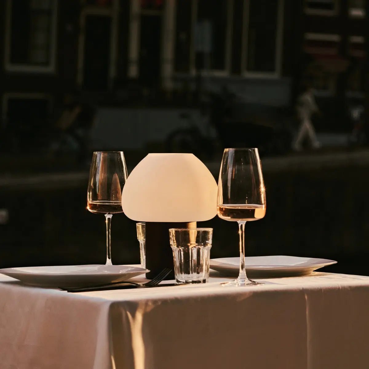 Fynn Donkerbruine Houten Oplaadbare Lamp