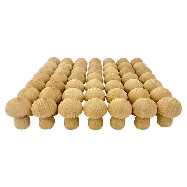 Mini Natural Mushroom/49Pc