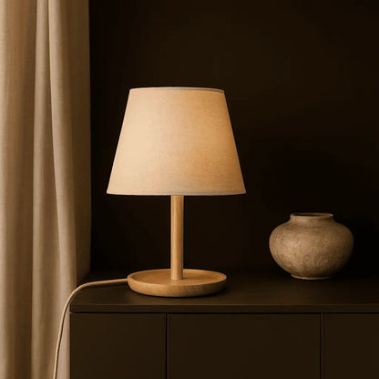 Emily Lichtbruine Houten Lamp