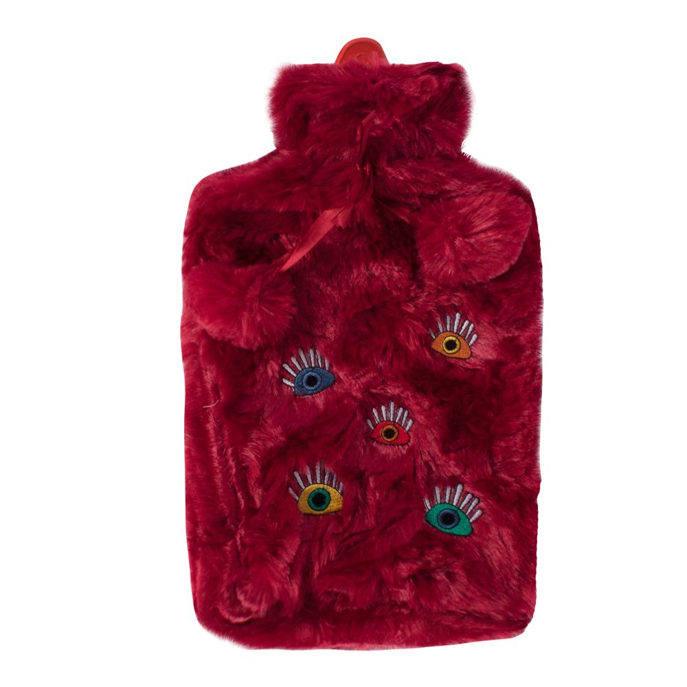 Biggdesign My Eyes On You Warmwaterkruik Met Zachte Pluche Hoes 68 Oz